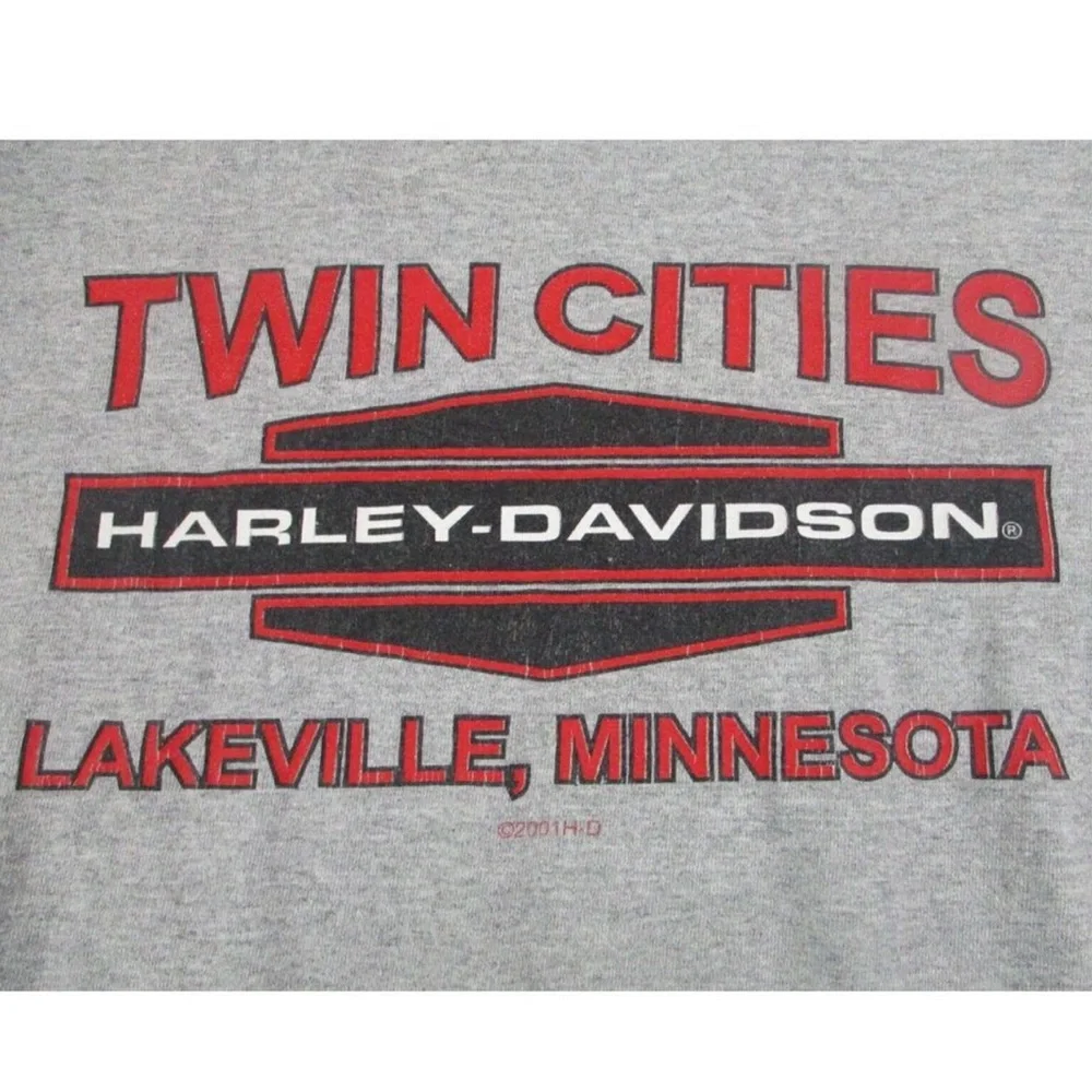 Vintage Y2K Harley Davidson Long Sleeve T Shirt XL Lakeville MN Twin Cities - Picture 2 of 4